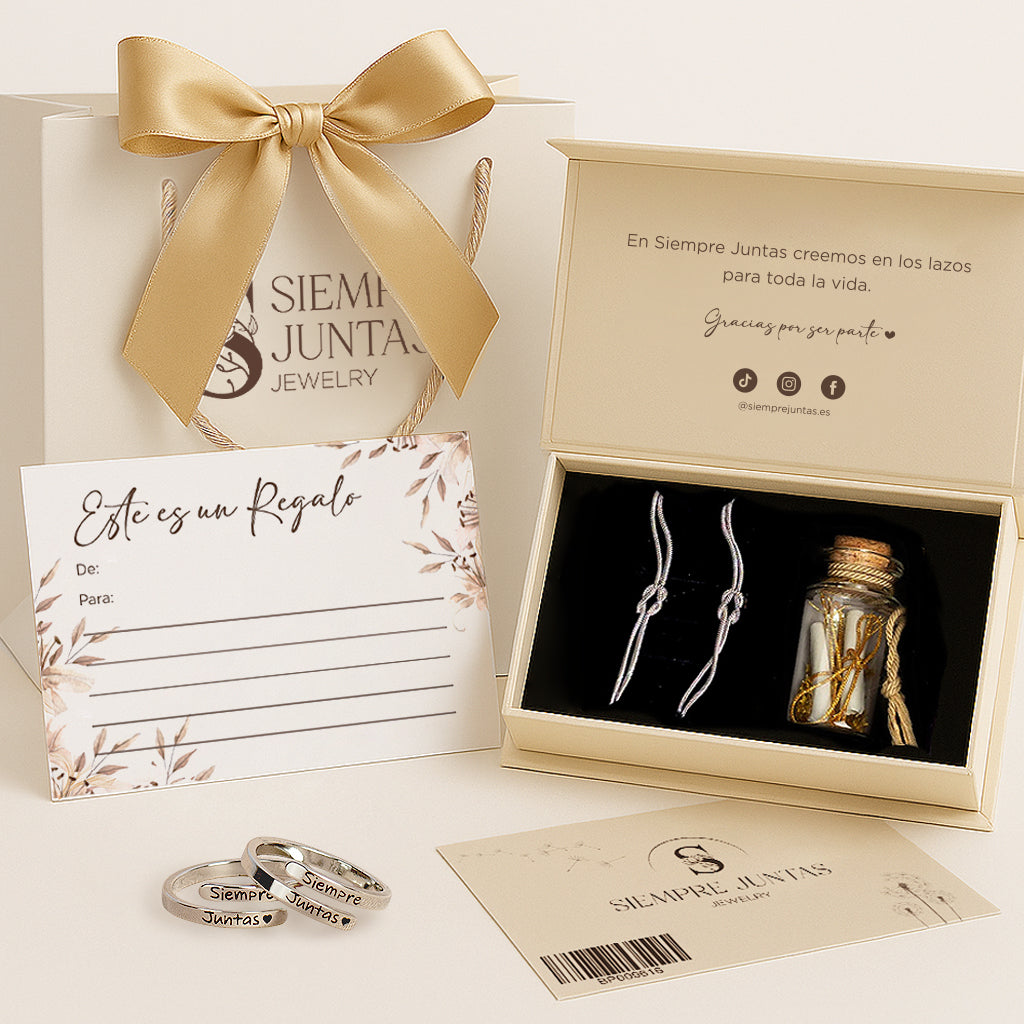 Pack Anillos Siempre Juntas + Pulseras Infinito