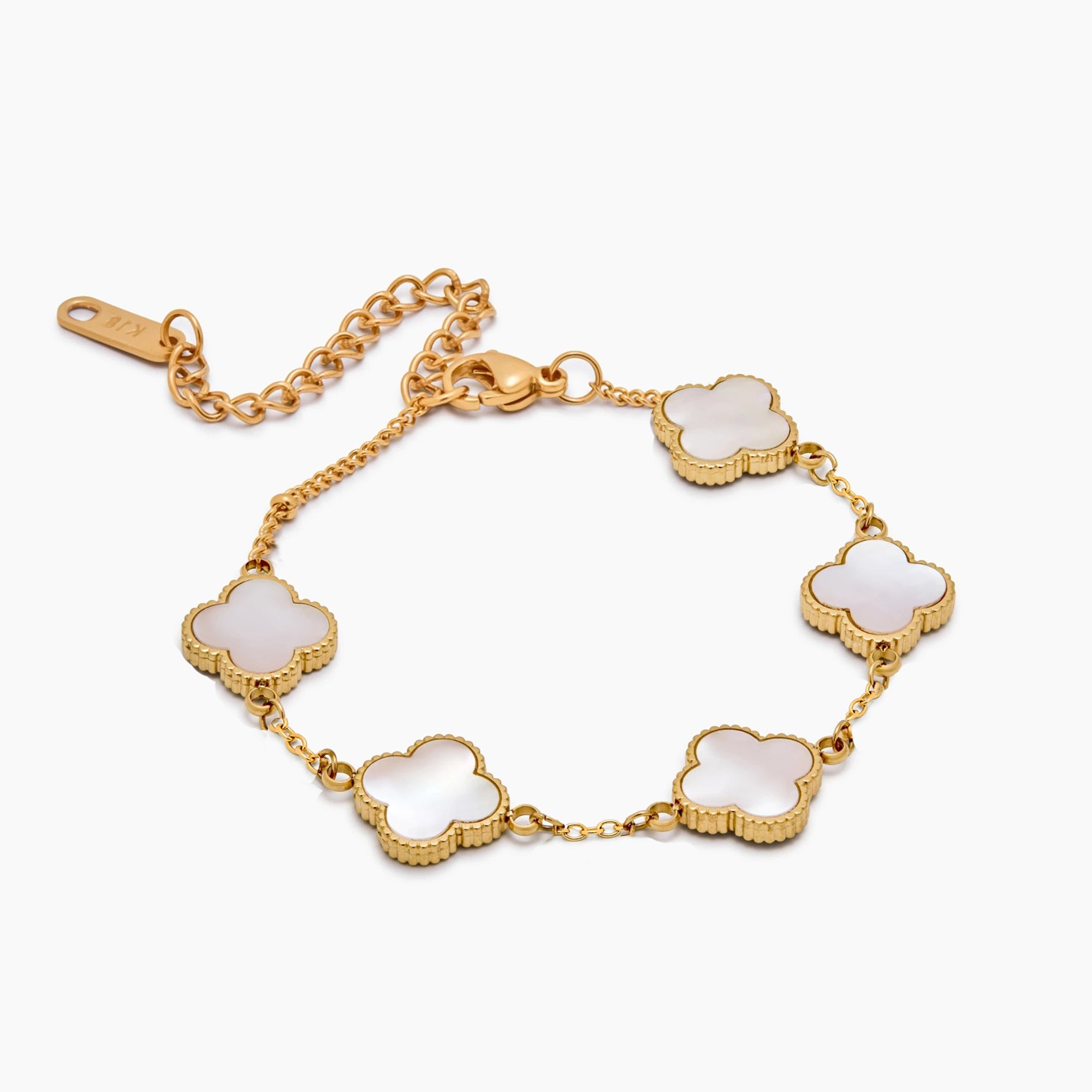 Pulseta de mujer con forma de hoja trébol